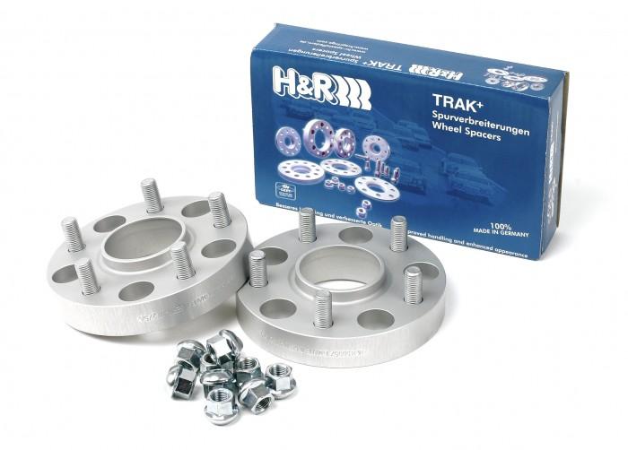 H&R Trak+ 11mm DR Spacer Bolt Pattern 5/112 CB 66.5mm Bolt Thread 14x1.25 - Black