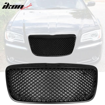 2011-2014 Chrysler 300 300C B Style Black Front Bumper Mesh Grille ABS