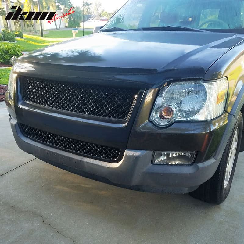 2007-2010 Ford Explorer Sport Trac Front Bumper Hood Grille Grill ABS