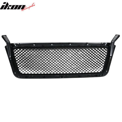 2004-2008 Ford F150 All Black Mesh Style Front Bumper Hood Grille ABS