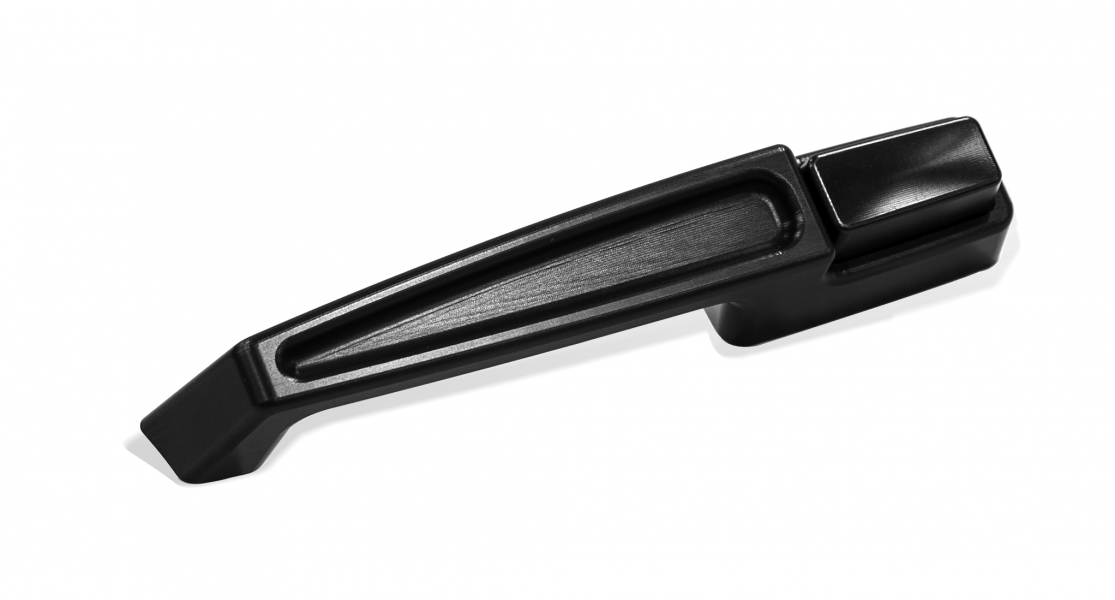 67-72 Chevy & GMC C10 Billet Door Handles, Groove Detail (Black Anodize) [Suburban]