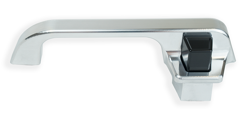 73-87 Chevy & GMC C10 Billet Door Handles, Smooth Detail (Raw) [Black Button]