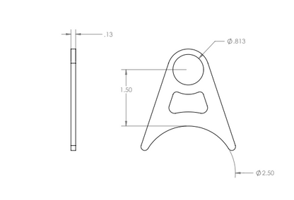 Stainless Steel Exhaust Hanger 1.50 x 2.5