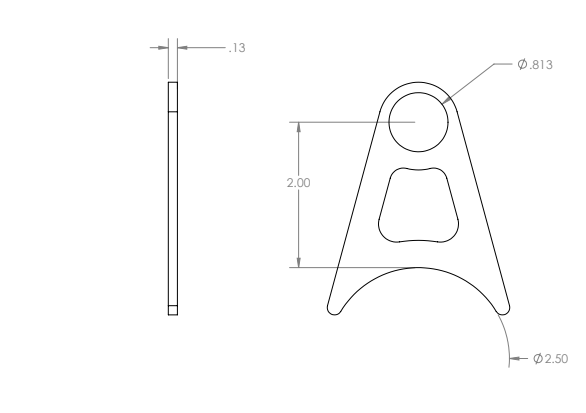 Stainless Steel Exhaust Hanger 2.0 x 2.5
