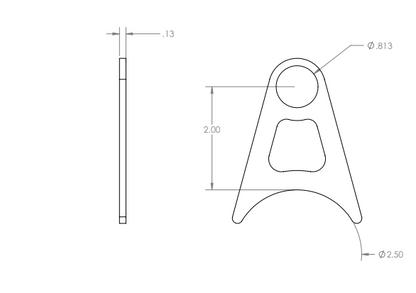 Stainless Steel Exhaust Hanger 2.0 x 2.5