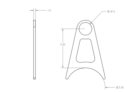 Stainless Steel Exhaust Hanger 2.5 x 2.5