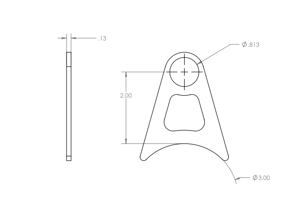 Stainless Steel Exhaust Hanger 2.0 x 3.0