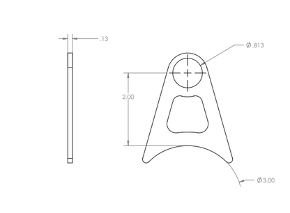 Stainless Steel Exhaust Hanger 2.0 x 3.0