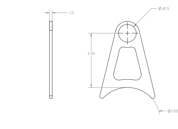 Stainless Steel Exhaust Hanger 2.5 x 3.0