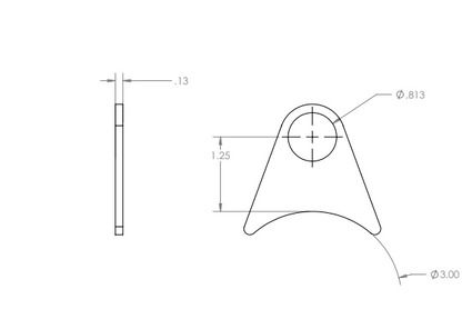 Stainless Steel Exhaust Hanger 1.25 x 3.0