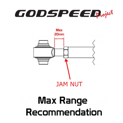 GODSPEED Toyota GR86 (ZN8) 2022-25 Gen3 Adjustable Rear Lower Control Arms With Spherical Bearings