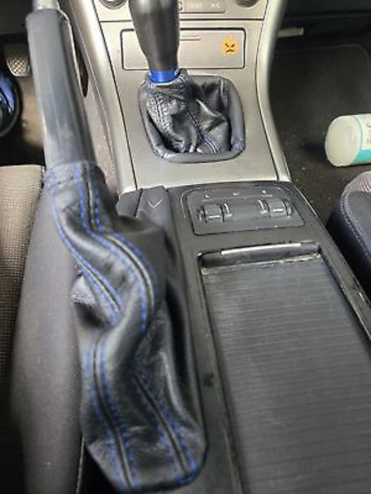 For 2003-2010 Subaru Legacy Outback Genuine Leather Parking Brake & Shift Boot Cover Set