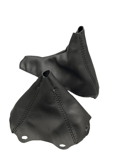 For 2014-2019 BMW F30 31 32 33 M4 Competition Genuine Leather/Suede Shift & Handbrake Boot Cover Set