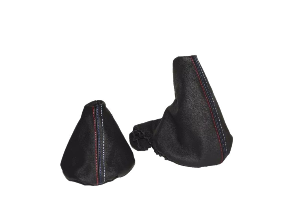 M Stitch Leather Shift & Handbrake Boot Cover 13 Inch For BMW Z3 M3 Coupe E46 1995-2006