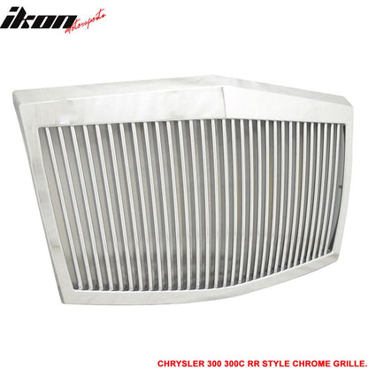 2005-2010 Chrysler 300 300C RR Phantom Chrome Front Bumper Grille ABS