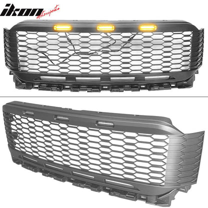 2021-2023 Ford F-150 Grill R Style Front Mesh Car Grille w/ LED ABS