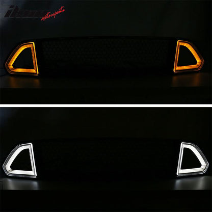 2015-2017 Ford Mustang Front Upper Grille W/White DRL Yellow Signal
