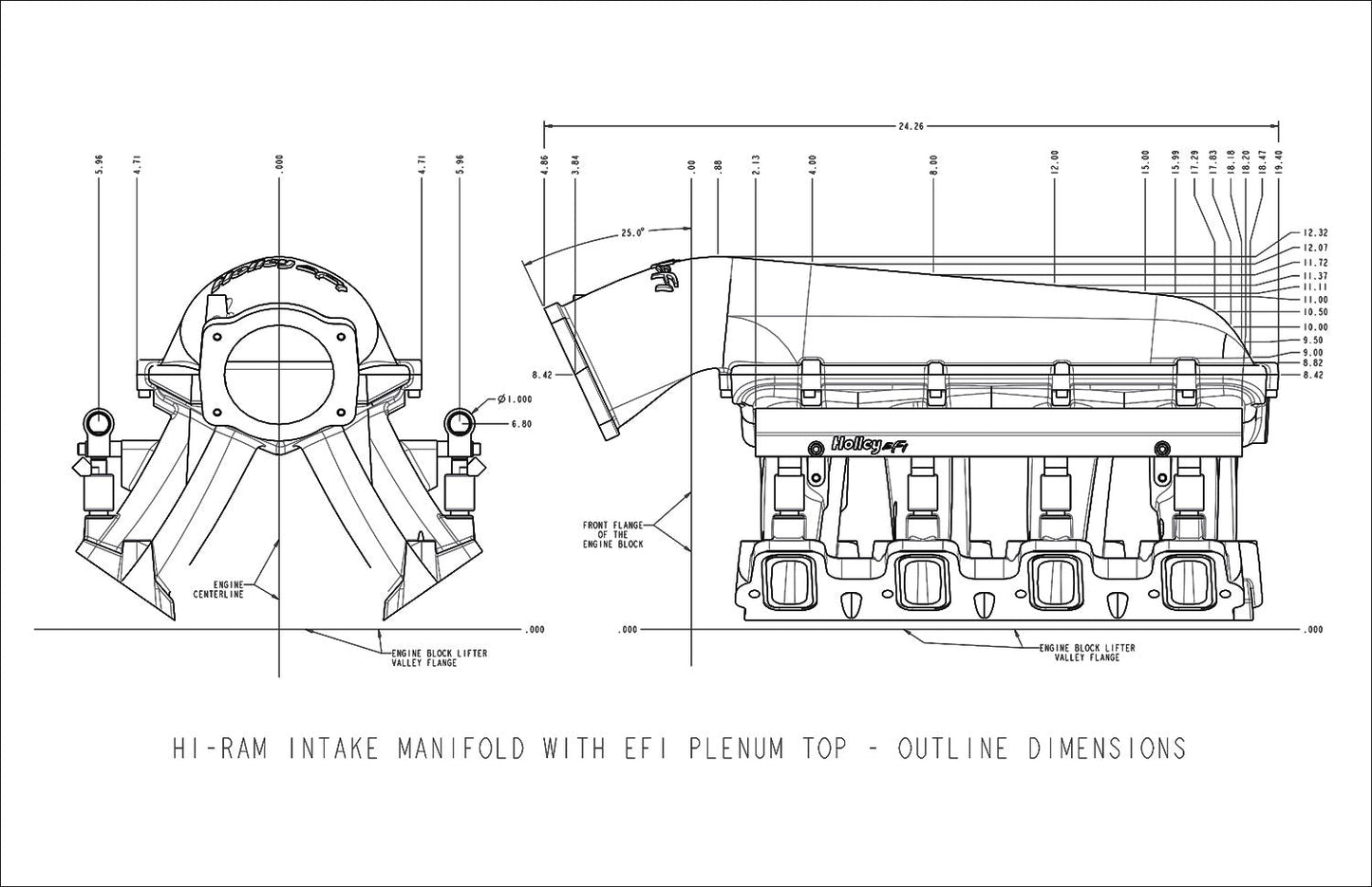 LS Hi-Ram EFI Manifold GM LS7 - 105MM Throttle Body