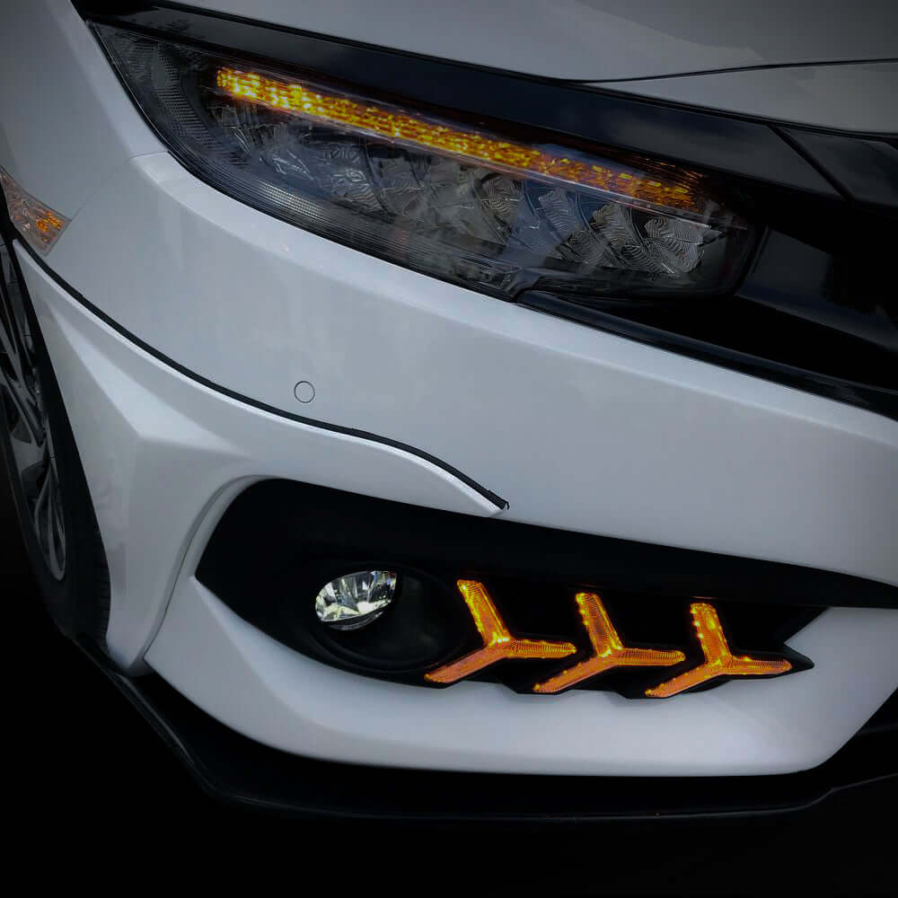 2016-2018 Honda Civic 10th Gen Sedan Front Bumper DRL Turn Signals — V7