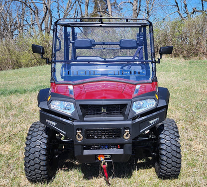 HiSun Sector 1000 Crew - 2 Pc Windshield with Vent, Clamp, and Hard Coat Options