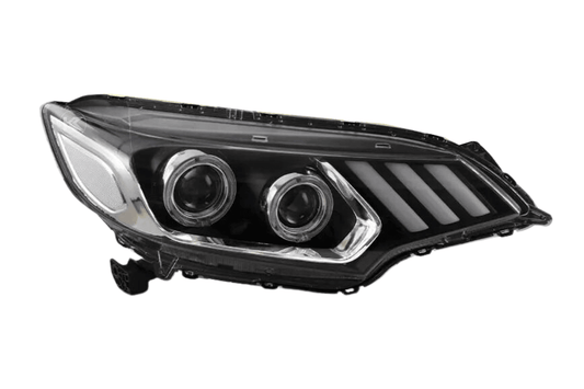 Honda Fit/Jazz 3rd Gen(GK/GH/GP) Black Demon Eyes Dual Beam Projector [Mustang Style] Headlights (2015 - 2020)