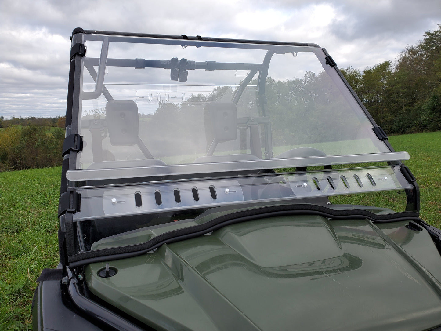 Honda Pioneer 500/520 - 2 Pc Windshield with Vent, Clamp, and Hard Coat Options