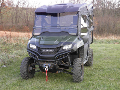 Honda Pioneer 700 4-Seater - 2 Pc Windshield with Clamp, Vent, and Hard Coat Options