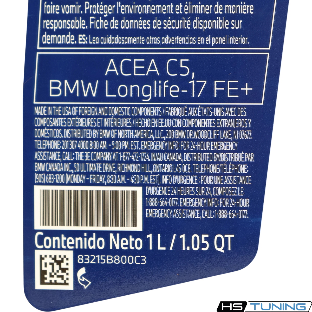 Genuine BMW | 0W-20 Engine Oil | 83-21-5-A2A-FC5