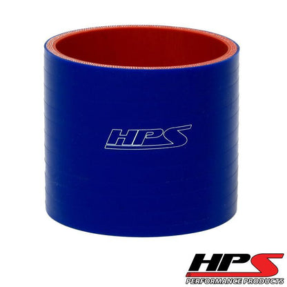 HPS 5" ID, 3" Length, Silicone Straight Coupler Hose, High Temp 4-ply Reinforced, 127mm ID, Blue