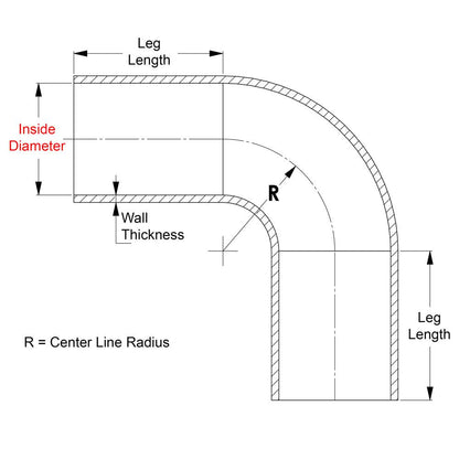 HPS Performance Products HPS 2" ID, Silicone 90 Degree Elbow Coupler Hose, High Temp 4-ply Reinforced