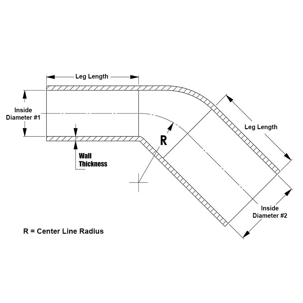 HPS 1" - 1-1/2" ID, Silicone 45 Degree Elbow Reducer Coupler Hose, High Temp 4-ply Reinforced, Blue, 25mm - 38mm ID