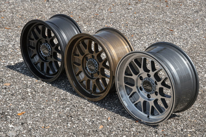 Overland Sector Hyperdrive Flow Formed 17x8.5 +25 5x108/5x114.3 73.1mm Gloss Gun Metal/Machined Face
