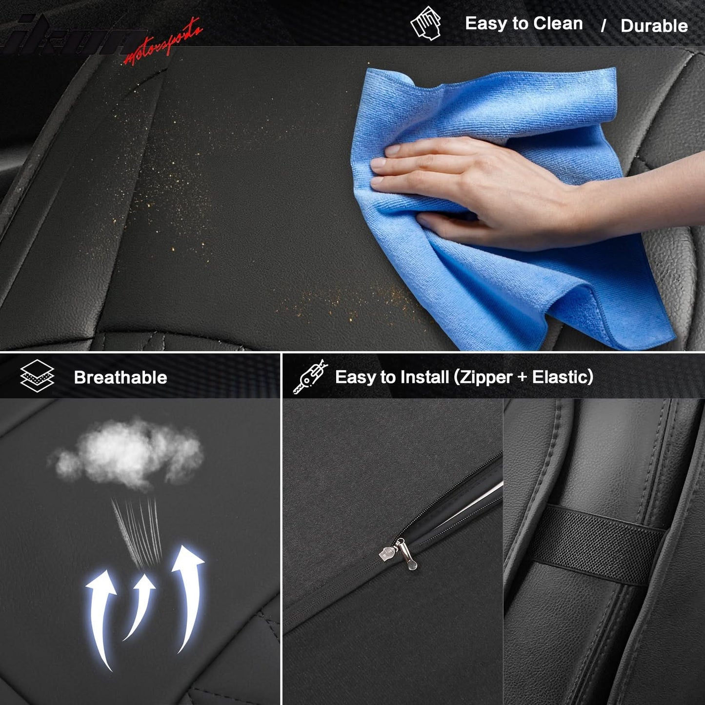 2008-2023 Toyota Tundra Pickup 5-Seat Seat Covers PU Leather