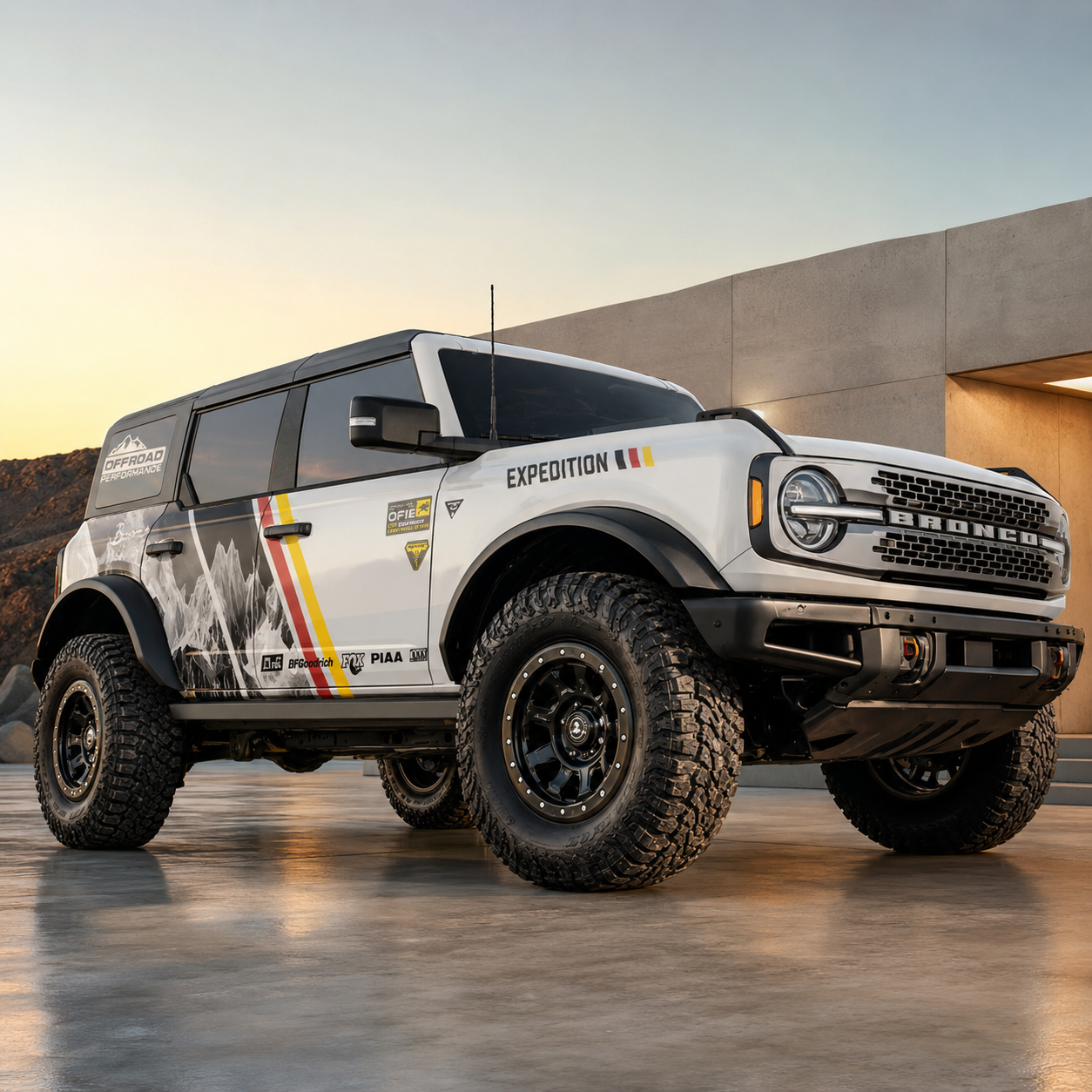 Full-Body Custom Sports Vinyl Decal Kit for Ford Bronco | Personalized KK Film Exterior Wrap
