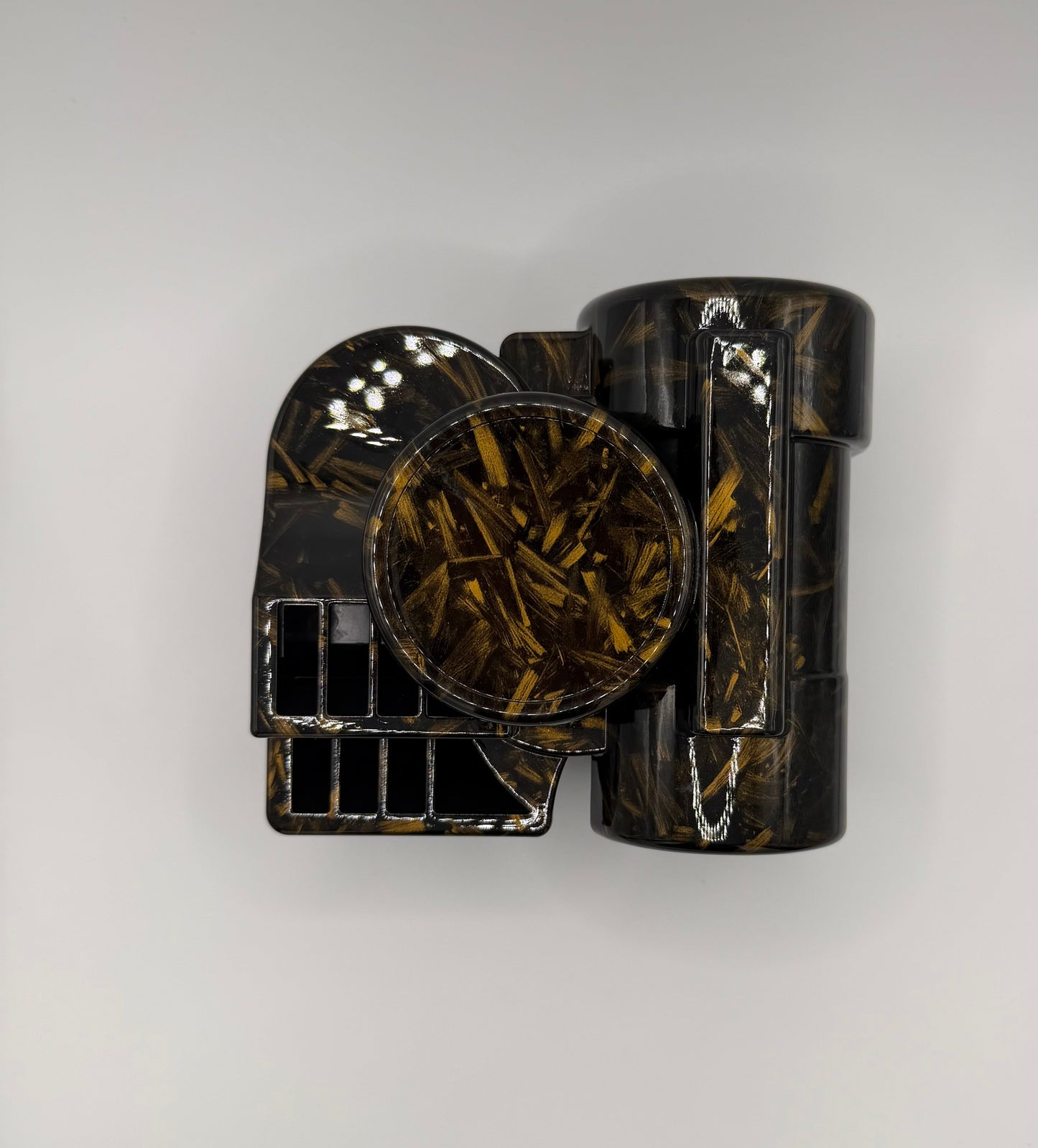 Compact Air Horn in Gold Flake