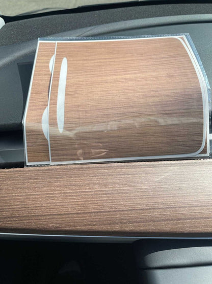 White Ash Stock Tesla Woodgrain | Tesla Center Console Wrap Kit | Model 3 '21-24