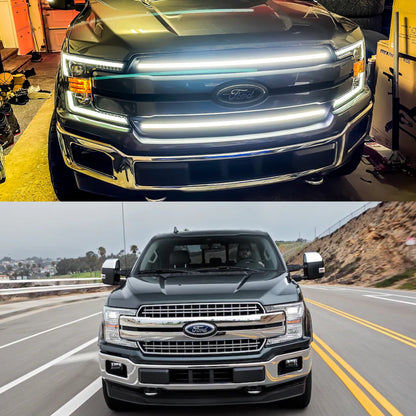 2018-2020 Ford F150 LED Grille Accent Bar – XL/STX/XLT/King Ranch/Lariat, 6500 K, IP67, No-Drill Install