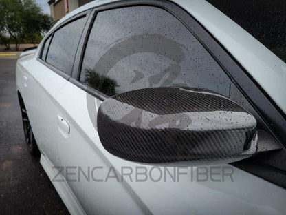 2011+ Dodge Charger/Chrysler 300 Carbon Fiber Mirror Cap Covers