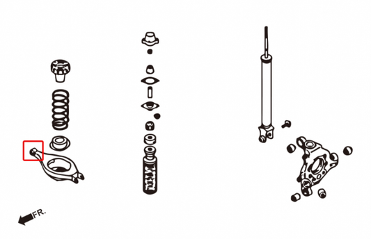 Megan Racing Inner Bushings Rear Lower Shock Arm for Nissan 350Z 2003-2008 - 150% Harder, High-Strength Rubber