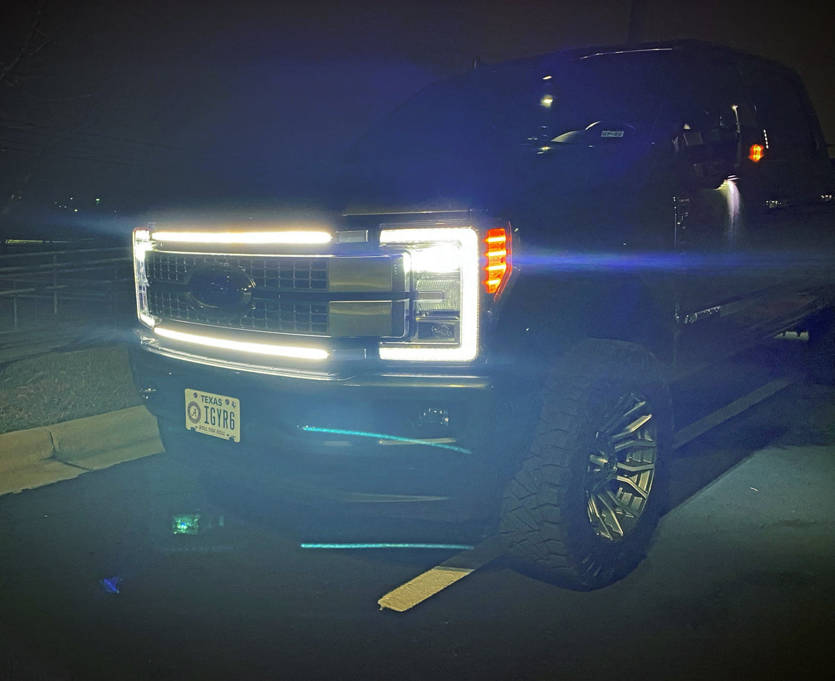 2017-2019 Ford F-250/F-350/F-450/F-550 “Ghost” LED Grille Light Kit – KR,LARIAT,XLT, XL, IP67