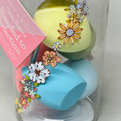z@ SMOKE & MIRRORS 5-PIECE Blending Sponges & Reusable Cup & Straw (New)