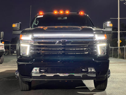 2021-2023 Chevy Silverado 2500/3500 LT LED “Power” Grille Bar – IP67, Bolt-On, Black or Silver Frame