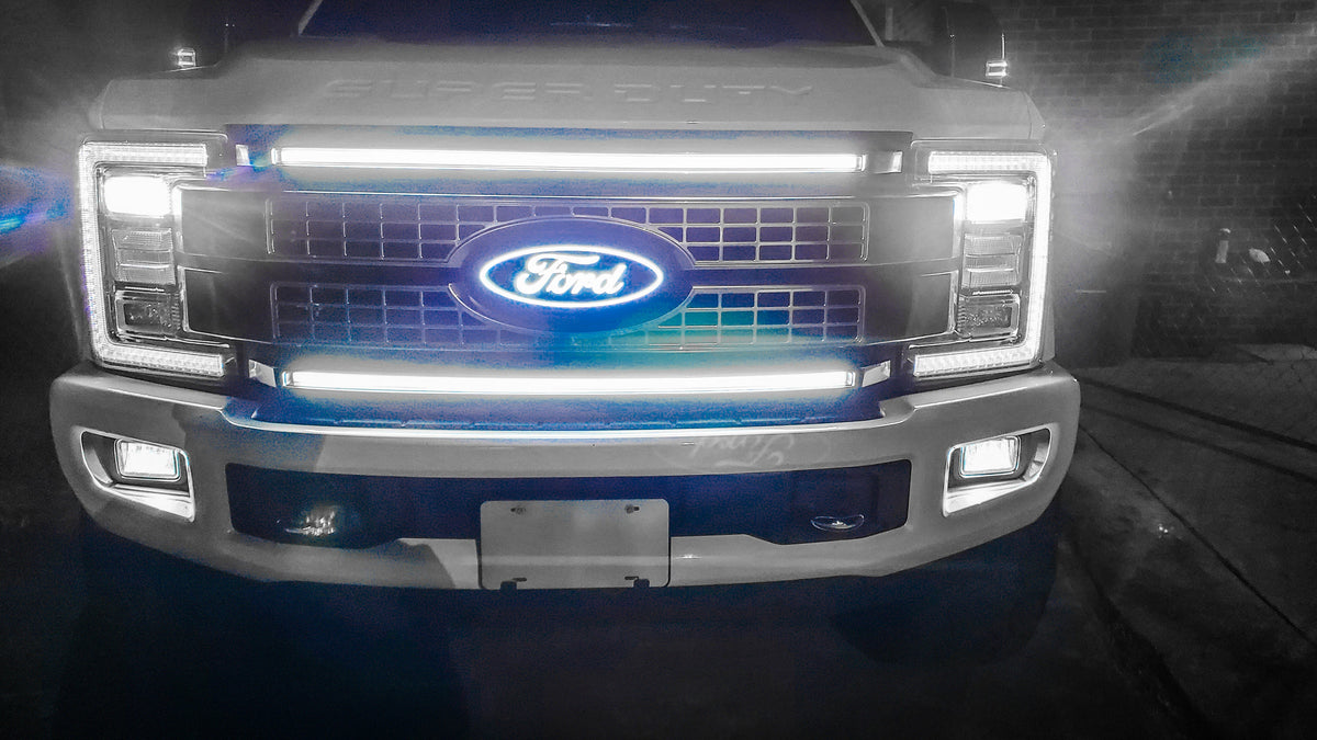 2017-2019 Ford Super Duty Platinum “Ghost” LED Grille Light Bar – F-250/350/450/550, IP67,