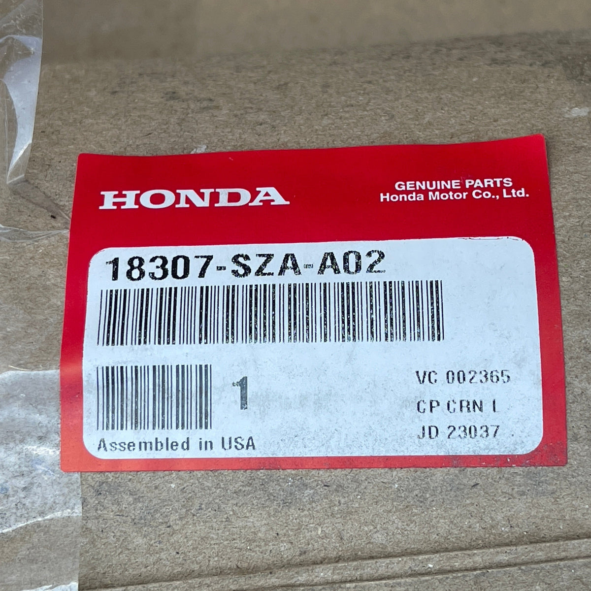 HONDA Pilot 2009-2015 Exhaust / Muffler Assembly OEM Authentic 8307-SZA-A02 (New)
