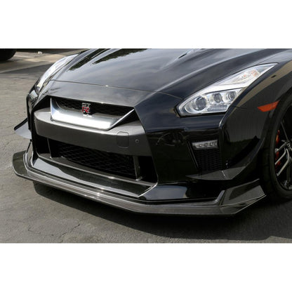 Nissan GTR R35 2017-2022-Carbon Fiber Front Bumper Canards