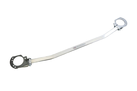 Megan Racing Strut Bar Front Upper for Mini Cooper 2008-2014 Race Spec Powdercoated Steel Base Polished Aluminum - MR-SB-MC08FU-1P