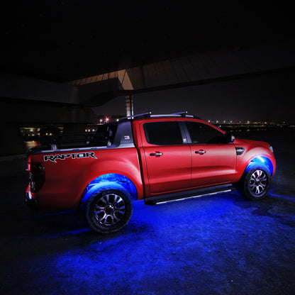 AURA PRO Exterior Pack Bundle ( Wheel Well LED Kit + Grille LED Kit + Underglow LED Kit ) - Bluetooth APP and Remote Controlled