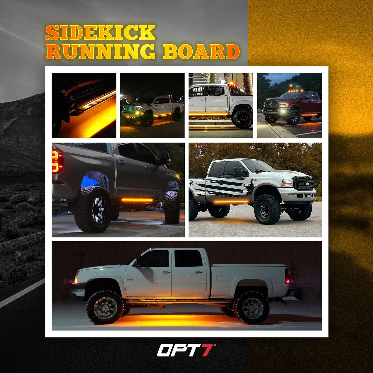 Sidekick Sequential Running Board 2PC Switchback LED Strip Kit
