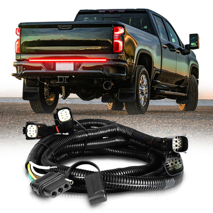 OPT7 Redline Triple Tailgate Light Bar 48" Bundle for Chevy Silverado-GMC Sierra 1500 19-21