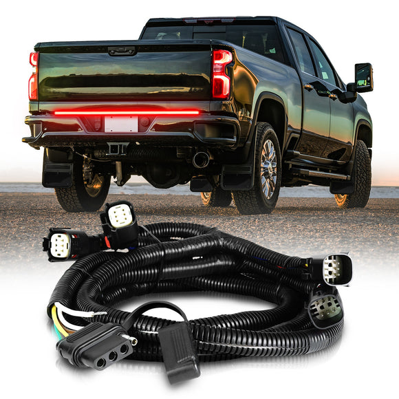 OPT7 Redline Triple Tailgate Light Bar 60" Bundle for Chevy Silverado-GMC Sierra 1500 19-21